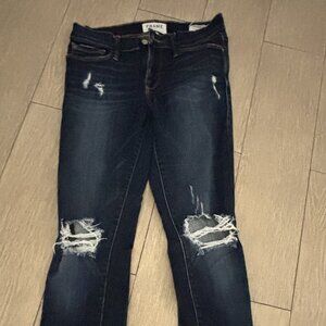 FRAME Le High Skinny Distressed Jeans - Size 26 - FREE SHIPPING